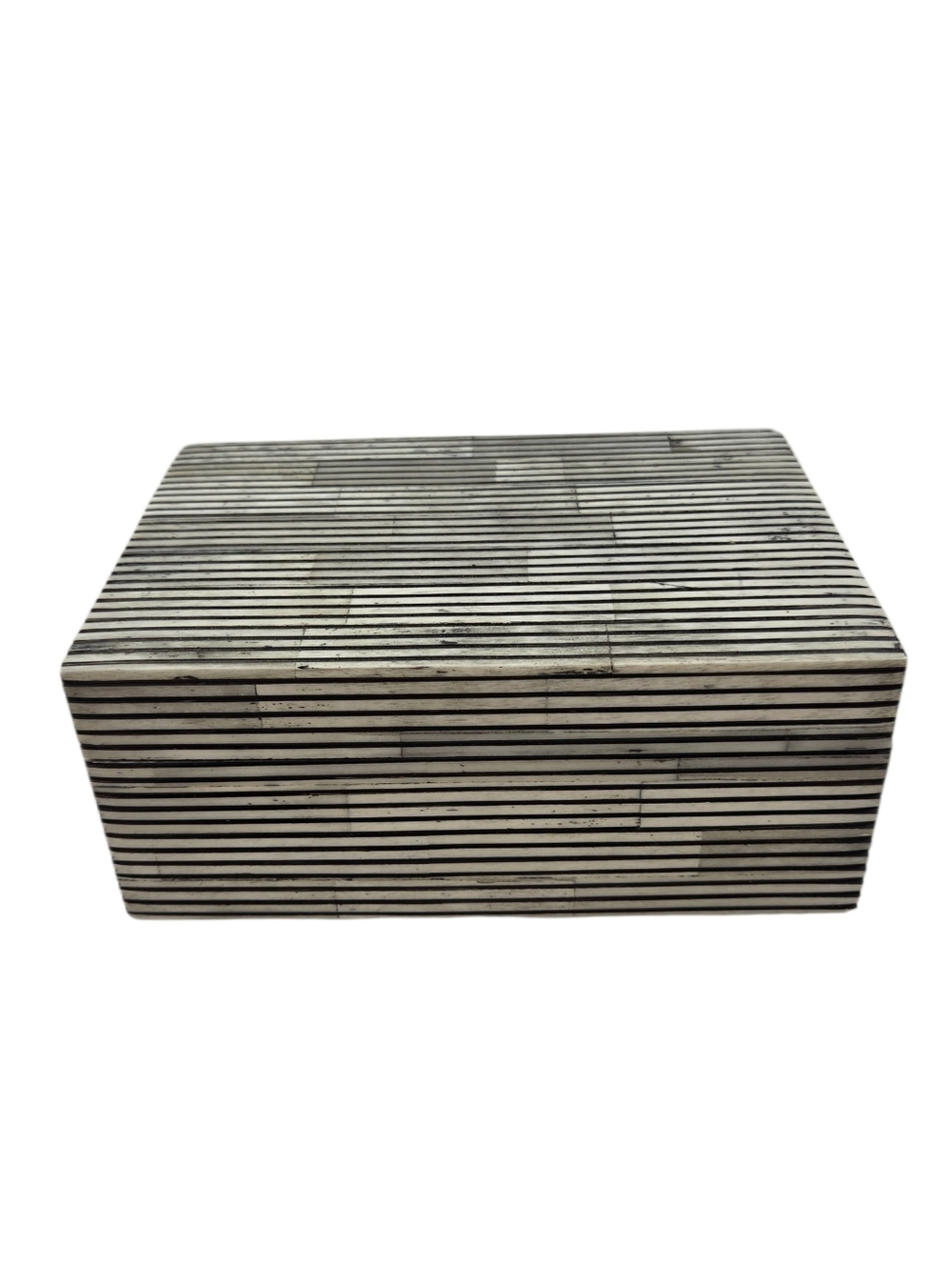 Striped Bone Inlay Wood Trinket Box Scout & Nimble Jeff